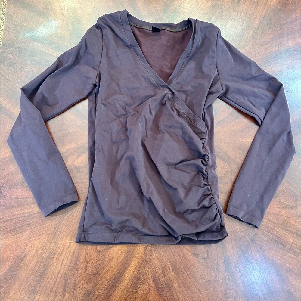 Bordeaux Seamless Wrap Top M/L